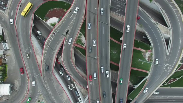 Traffic Aerial Drone Footage