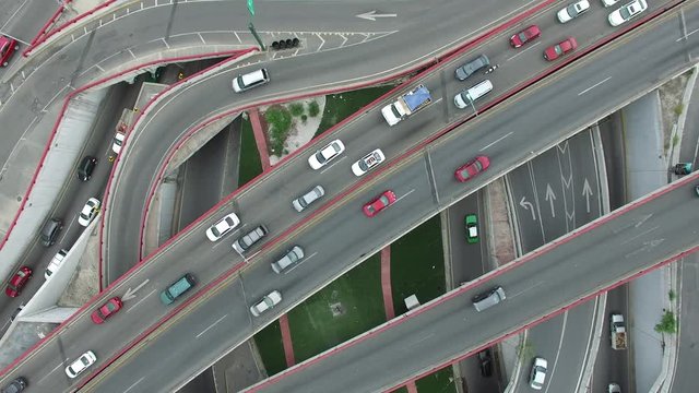 Traffic Aerial Drone Footage