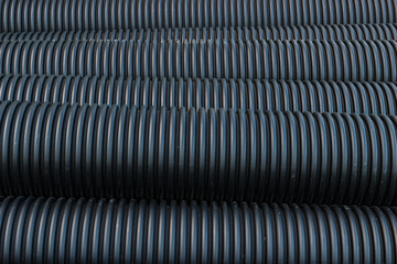 Black pipes close-up