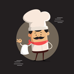 Chef Character Vector Illustration Design
