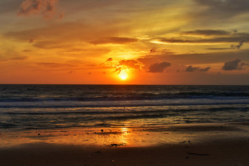Naklejka na ściany i meble sunset at karon beach phuket thailand
