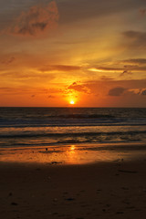 sunset at karon beach phuket thailand