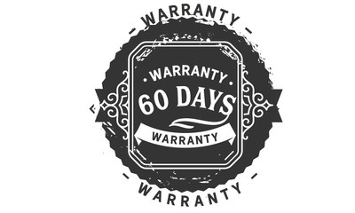 60 days warranty icon stamp