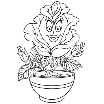 print coloring image - MomJunction | Rose coloring pages, Flower coloring  pages, Online coloring pages