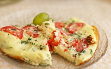 Delicious magnificent omelet