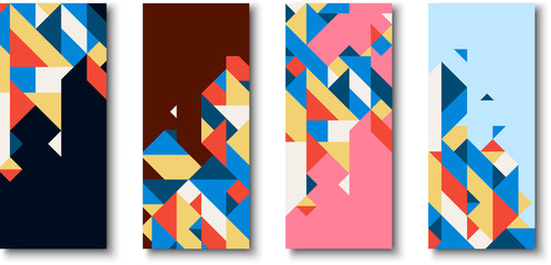Backgrounds with abstract colorful geometric pattern. - 209389684