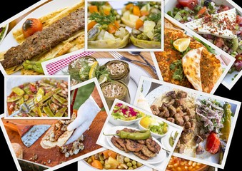 Turkish foods collage