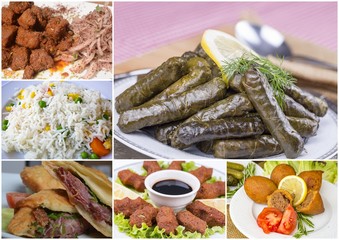 Turkish foods collage