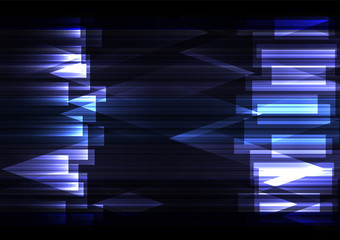 Obraz premium blue crystal line dark abstract background, speed business template, facet technology background, vector illustration