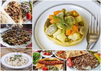 Turkish foods collage