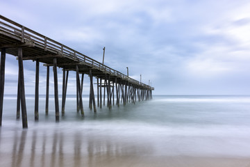 Pier in North Carolina with Pastel Colored Sky