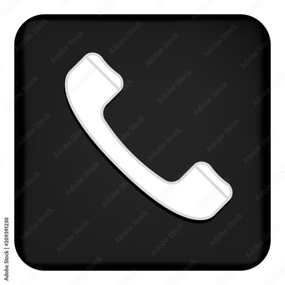 Poster vector image icons with a handset on a black background