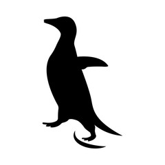 Vector image of the penguin silhouette