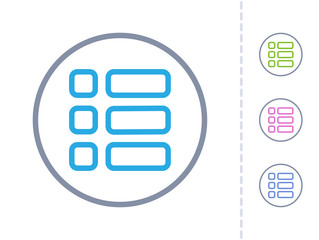 Menu - Round Stroke Buttons