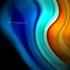 Fluid mixing colors vector wave abstract background design. Colorful mesh waves