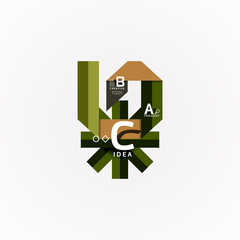 Paper option steps diagram infographic layout