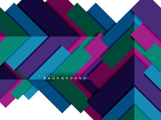 Multicolored abstract geometric shapes, geometry background for web banner