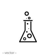 Chemical test tube icon vector