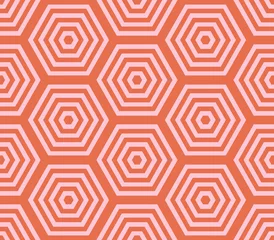 Deurstickers Hexagon Abstracte zeshoek geometrische naadloze patroon. Mozaïek achtergrond. Vector illustratie.