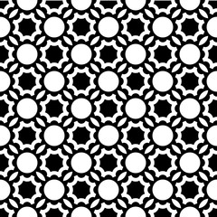 Vector. Black and white seamless pattern.