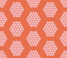 Abstract hexagon geometric seamless pattern. Mosaic background. Vector illustration.