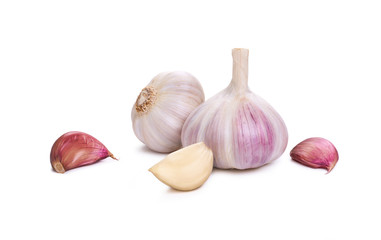 Garlic Isolated against a white background.