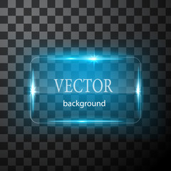 Glass vector button plane. Easy editable background