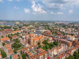 Obraz premium Trójmiasto z lotu ptaka