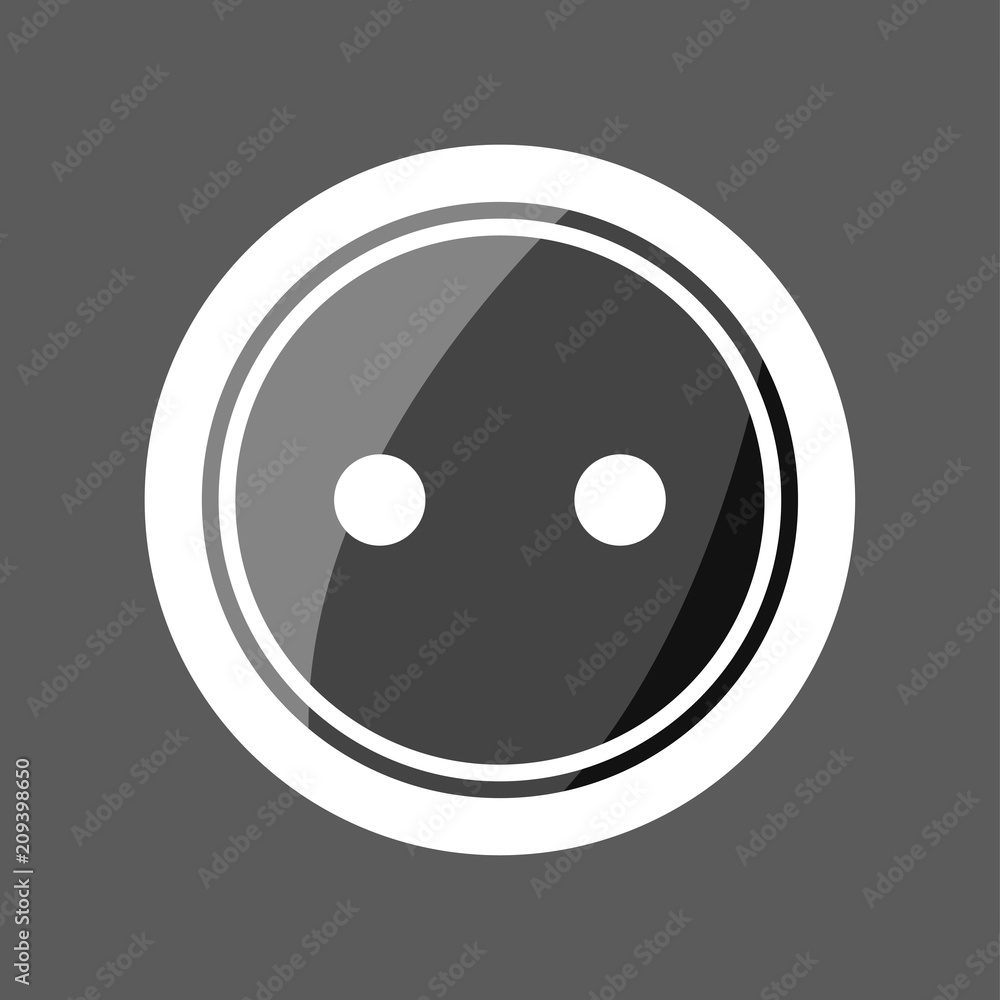 Poster vector image of a button. vector button colored sticker. layers grouped for easy editing illustratio