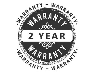 2 years warranty icon stamp guarantee