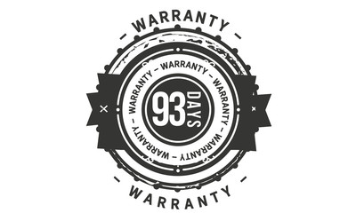 Fototapeta na wymiar 93 days warranty icon stamp guarantee