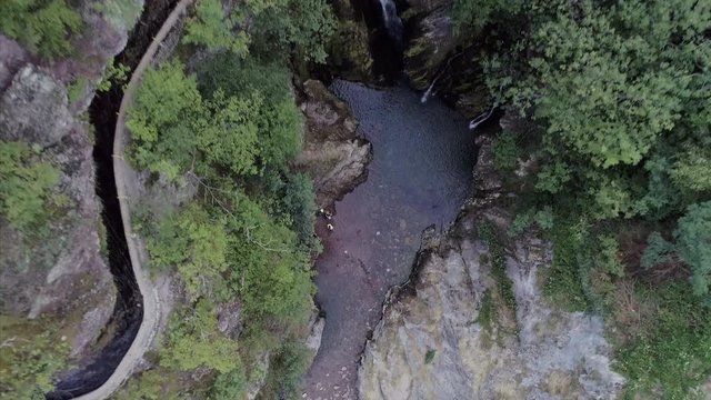 Rising Top View of the White Drin River in Zljeb Mountains Kosovo
