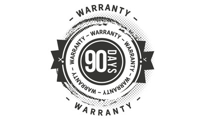 90 days warranty icon stamp guarantee
