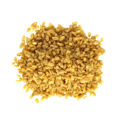 Bulgur on white background