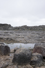 Landschaft rund um den Wasserfall Dettifoss im Nord-Osten Islands