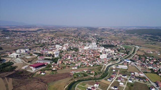 Aerial of the Town of Kline and Sorrounding Farm Land