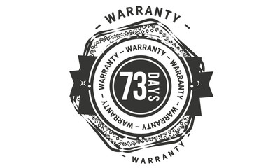 73 days warranty icon stamp guarantee