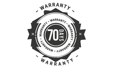 Fototapeta na wymiar 70 days warranty icon stamp guarantee