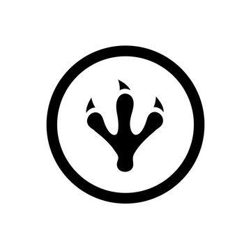 recommend clip art: Animal or Dinosaur Footprint, Claw Symbol and Circle Outline, Icon Concept, Vector Logo Design