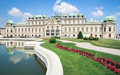 Belvedere palace in Wien, Austria - obrazy, fototapety, plakaty