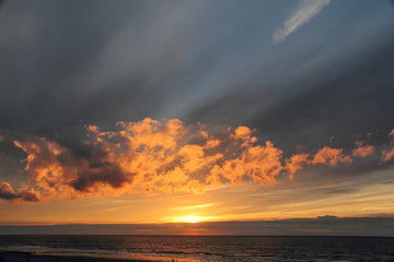 sunset on the beach