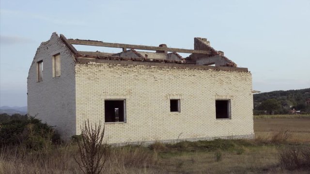 Damaged House from Kosovo Conflict War in Kline Republic of Kosovo