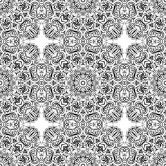 pattern with geometric color ornament, design for print fabric, bandana. vector illustration. red tone