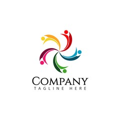 Social Company Logo Vector Template Design Illustration