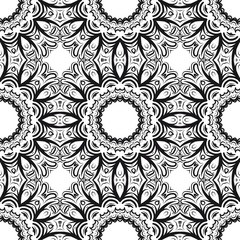 Decorative mandala flower ornament. pattern. vector. Tribal Ethnic Arabic, Indian, motif. for fashion design, wallpaper, invitation