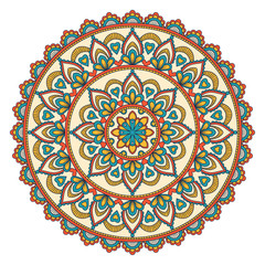 Ethnic ornamental mandala. Decorative design element. Hand drawn vector illustration