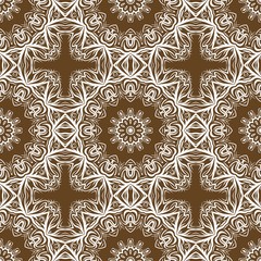 Decorative floral ornament. seamless pattern. vector illustration. Tribal Ethnic Arabic, Indian, motif. for interior design, wallpaper.