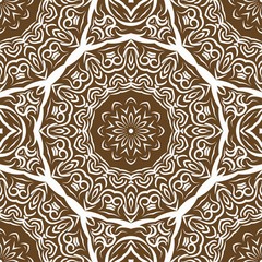 Seamless vector pattern. Geometric floral ornament. For Interior decoration, wallpaper, presentation, fashion design, print.