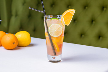 Citrus lemonade on the bar