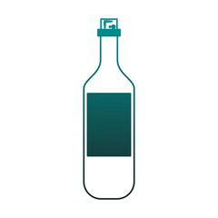 Wine bottle isolated vector illustration graphic design